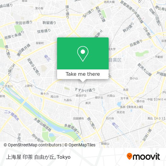 上海屋 印茶 自由が丘 map