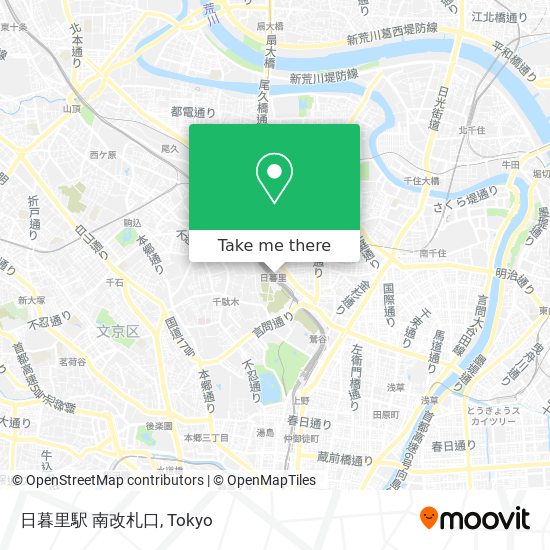 日暮里駅 南改札口 map