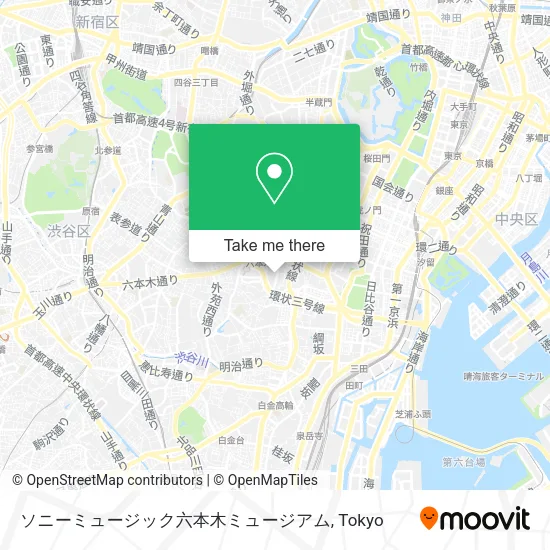 ソニーミュージック六本木ミュージアム map