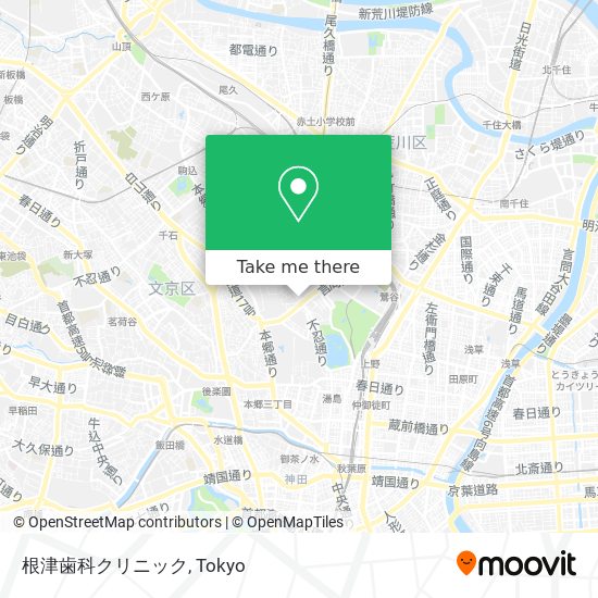 根津歯科クリニック map