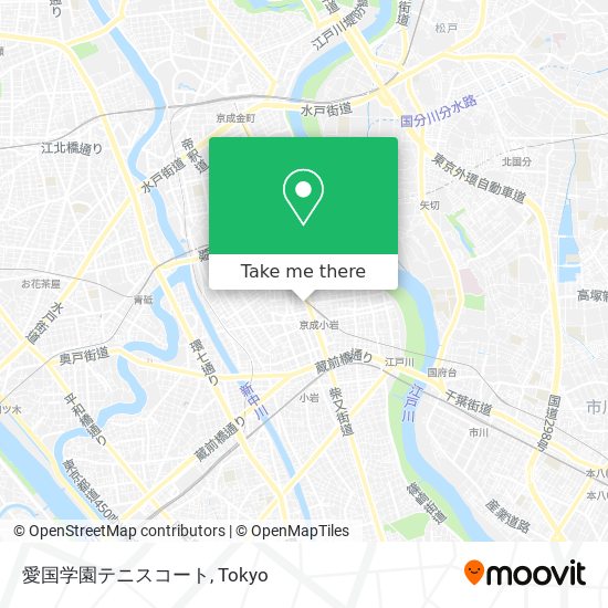 愛国学園テニスコート map