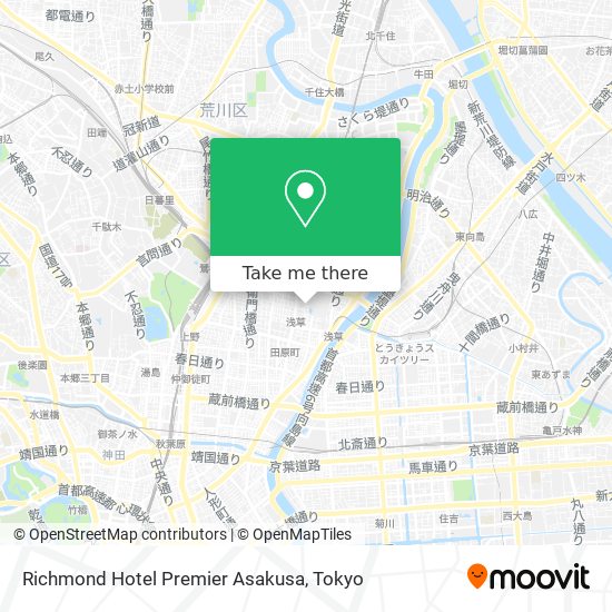 Richmond Hotel Premier Asakusa map