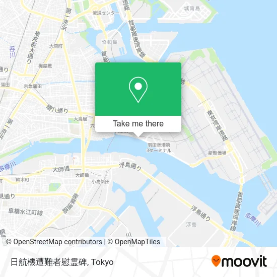 Japan Airlines Crash Memorial map