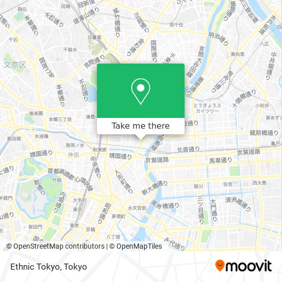 Ethnic Tokyo map