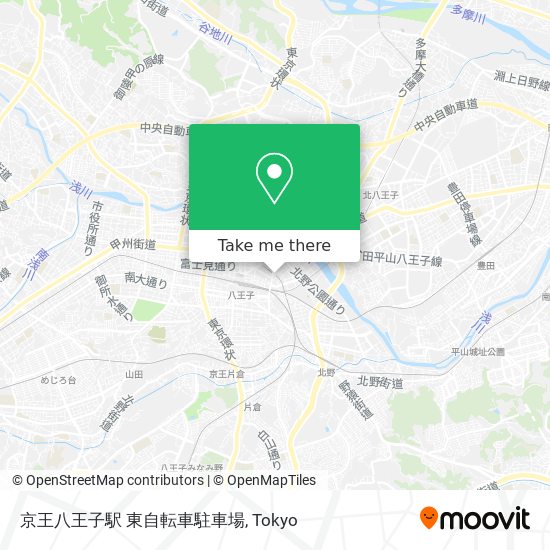 京王八王子駅 東自転車駐車場 map