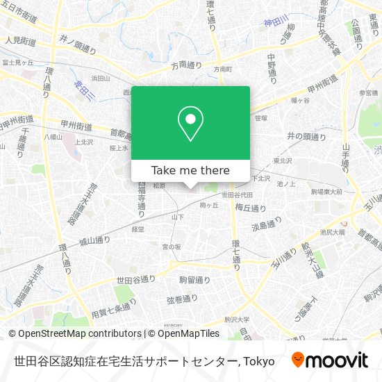 世田谷区認知症在宅生活サポートセンター map