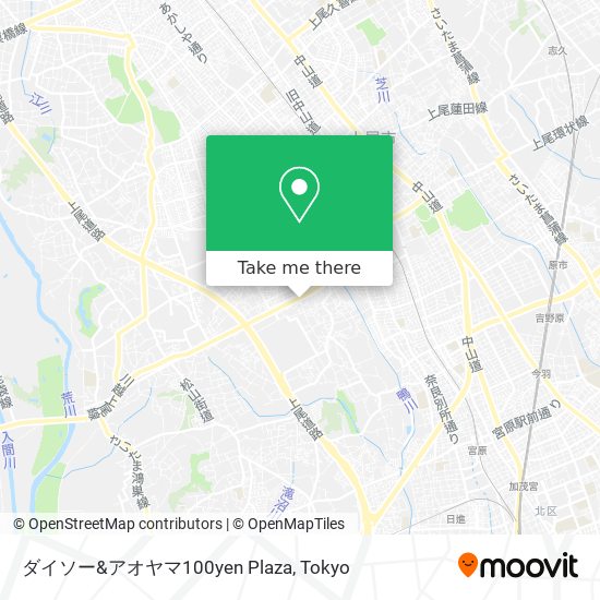 ダイソー&アオヤマ100yen Plaza map