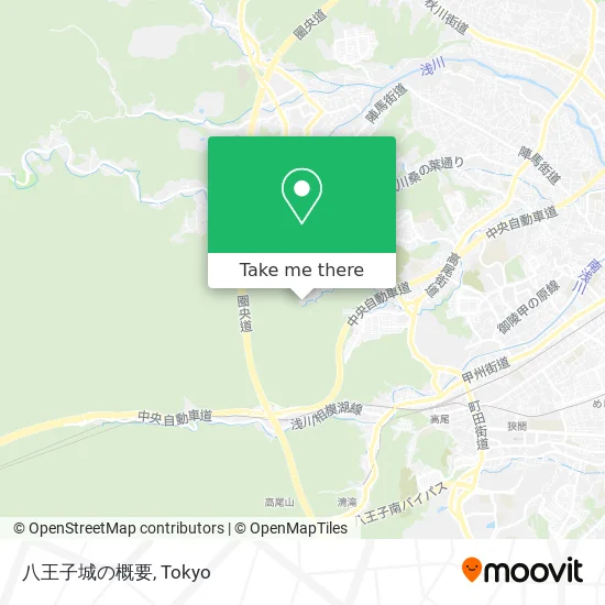 Hachioji Castle Overview map