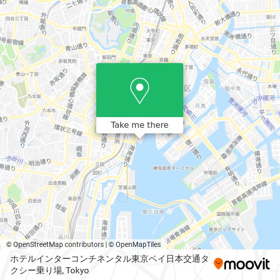 ホテルインターコンチネンタル東京ベイ日本交通タクシー乗り場 map