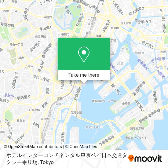 ホテルインターコンチネンタル東京ベイ日本交通タクシー乗り場 map