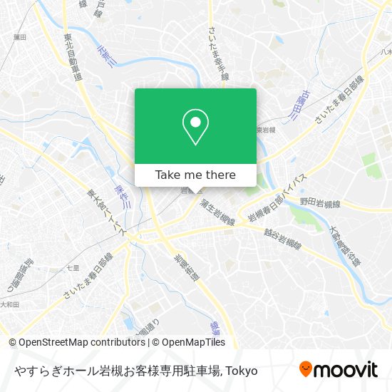 やすらぎホール岩槻お客様専用駐車場 map