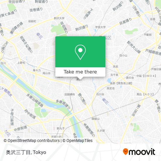 奥沢三丁目 map