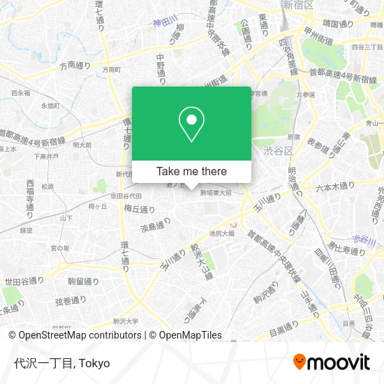 代沢一丁目 map