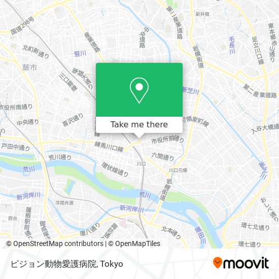 ピジョン動物愛護病院 map