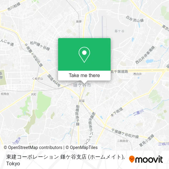 Touken Corporation Kamagaya Branch (Home Mate) map