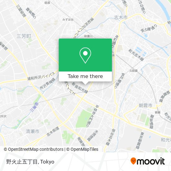 野火止五丁目 map