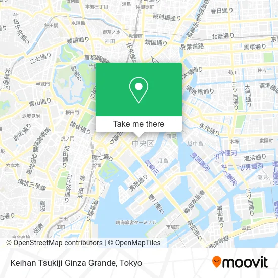 Keihan Tsukiji Ginza Grande map