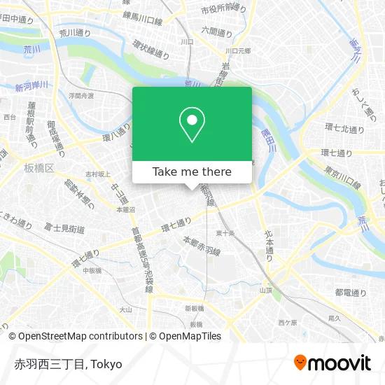 Akabane West 3-Chome map