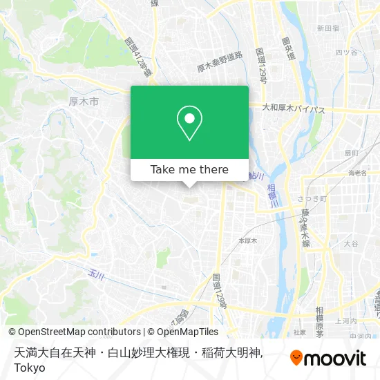 Tenman Great Jizai Tenjin, Hakusan Myori Daigongen, Inari Daimyojin map