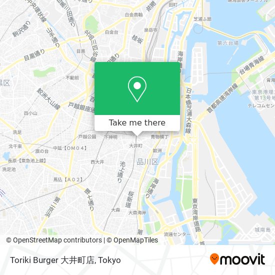 Toriki Burger 大井町店 map