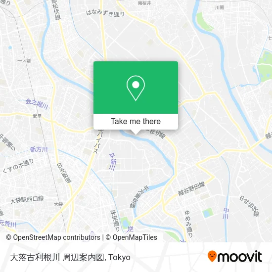 大落古利根川 周辺案内図 map
