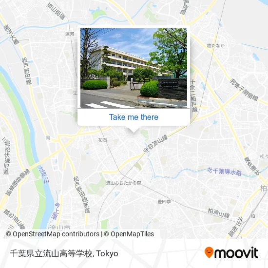 千葉県立流山高等学校 map