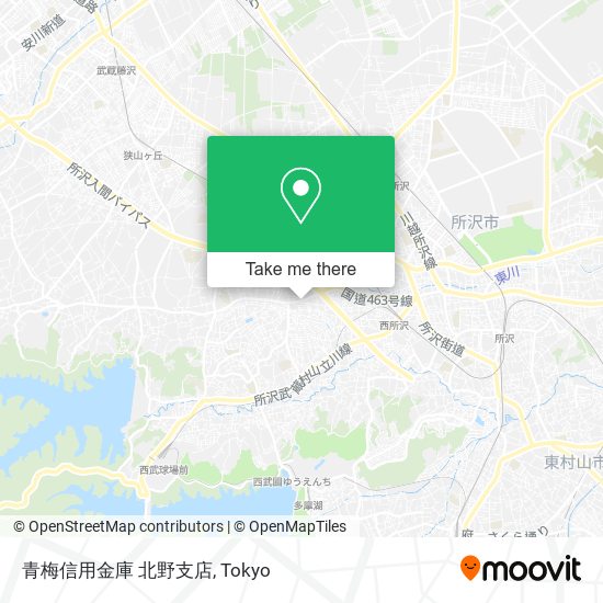 青梅信用金庫 北野支店 map