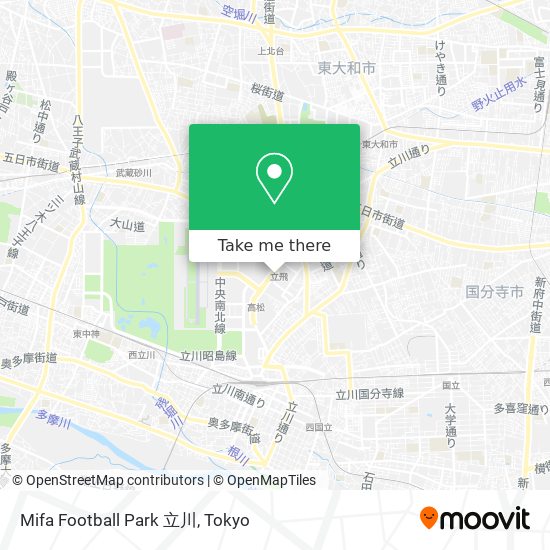 Mifa Football Park 立川 map