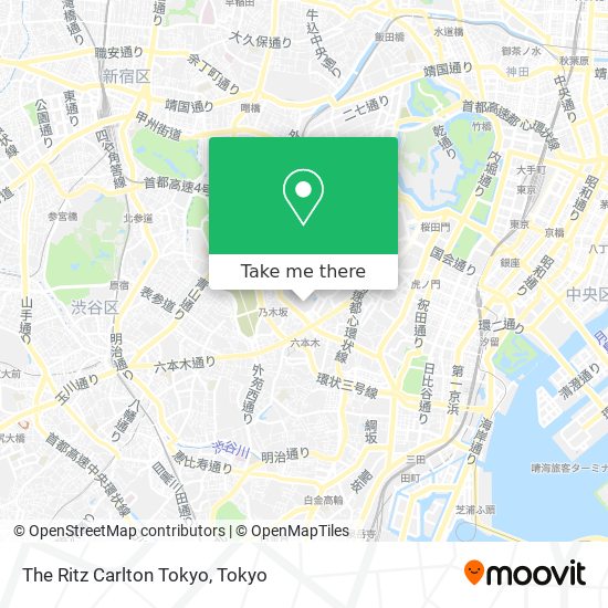 The Ritz Carlton Tokyo map