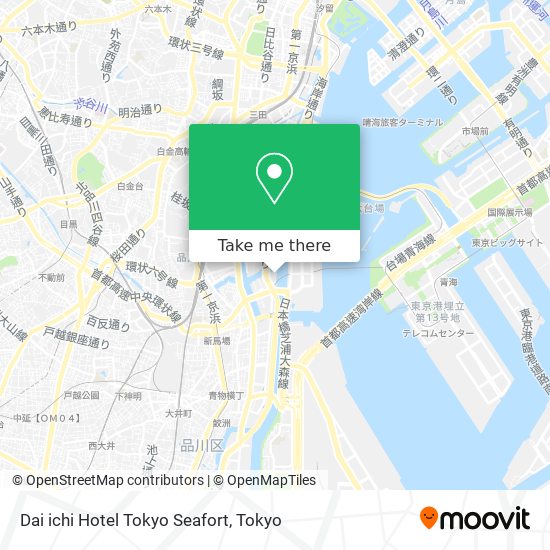 Dai ichi Hotel Tokyo Seafort map