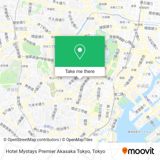 Hotel Mystays Premier Akasaka Tokyo map