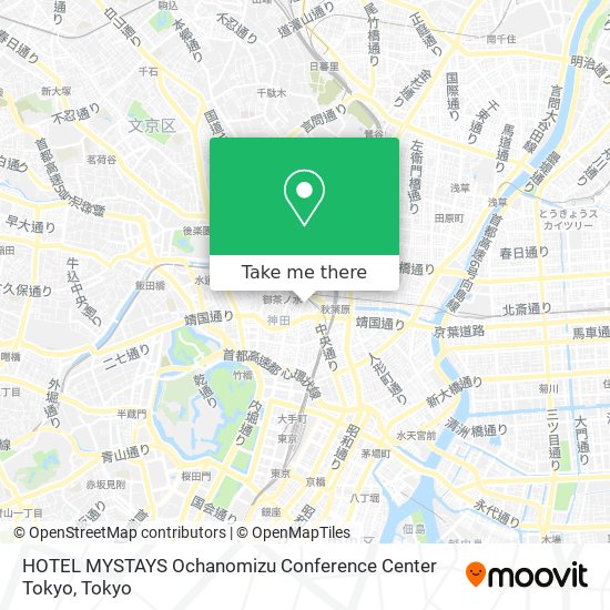 HOTEL MYSTAYS Ochanomizu Conference Center Tokyo map