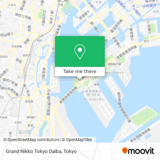 Grand Nikko Tokyo Daiba map