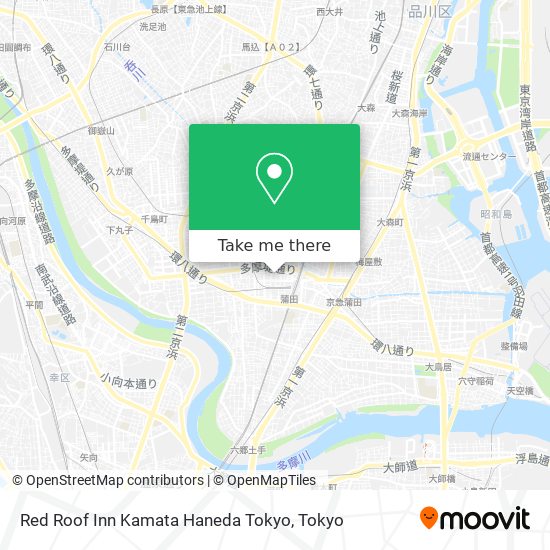 Red Roof Inn Kamata Haneda Tokyo map