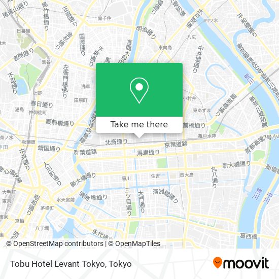 Tobu Hotel Levant Tokyo map