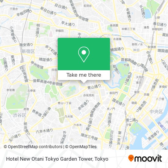 Hotel New Otani Tokyo Garden Tower map