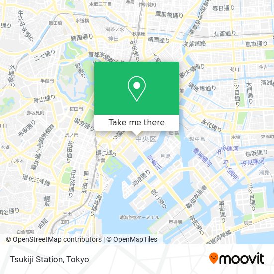 Tsukiji Station map