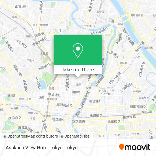 Asakusa View Hotel Tokyo map