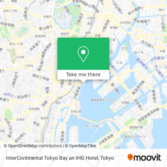 InterContinental Tokyo Bay an IHG Hotel map