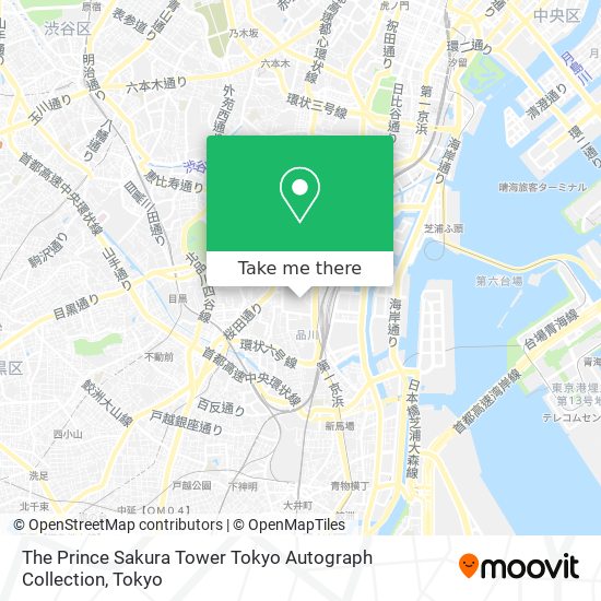 The Prince Sakura Tower Tokyo Autograph Collection map