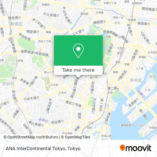 ANA InterContinental Tokyo map