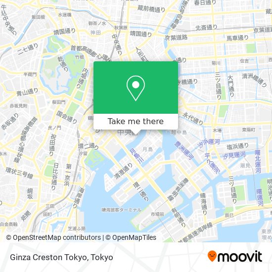 Ginza Creston Tokyo map