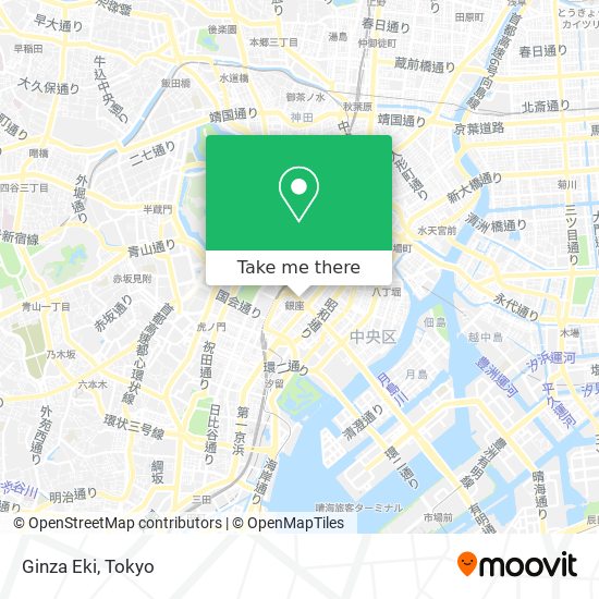 Ginza Eki map