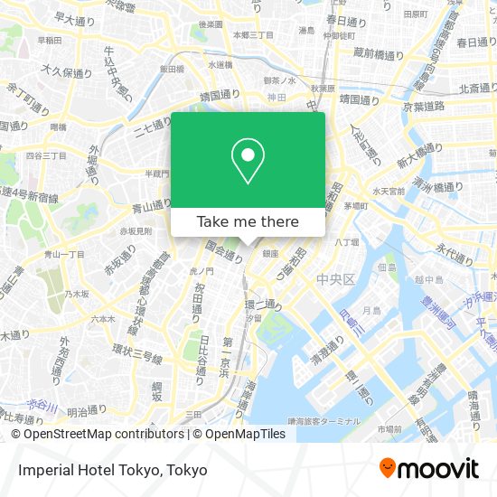 Imperial Hotel Tokyo map