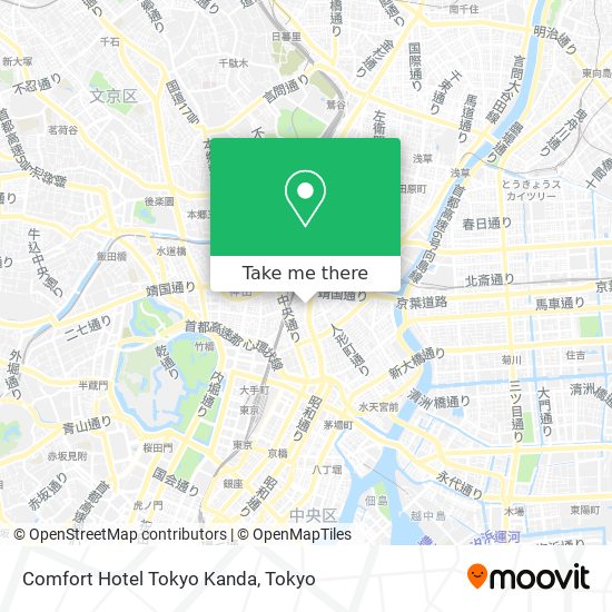 Comfort Hotel Tokyo Kanda map