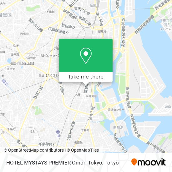 HOTEL MYSTAYS PREMIER Omori Tokyo map