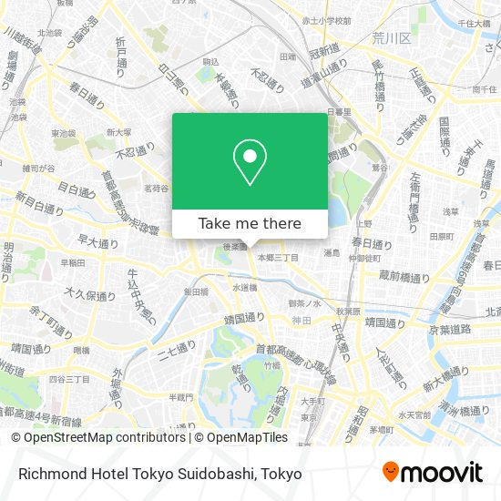 Richmond Hotel Tokyo Suidobashi map