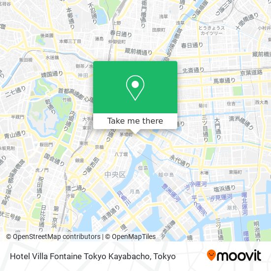 Hotel Villa Fontaine Tokyo Kayabacho map