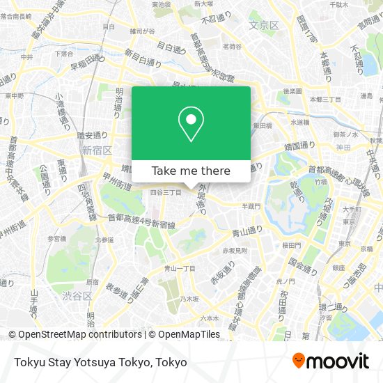 Tokyu Stay Yotsuya Tokyo map
