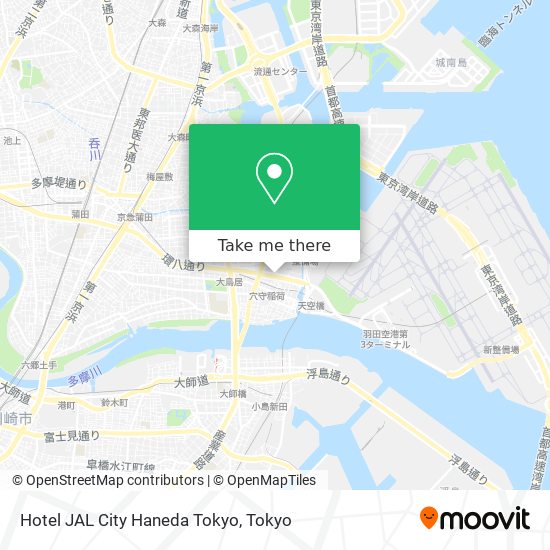 Hotel JAL City Haneda Tokyo map